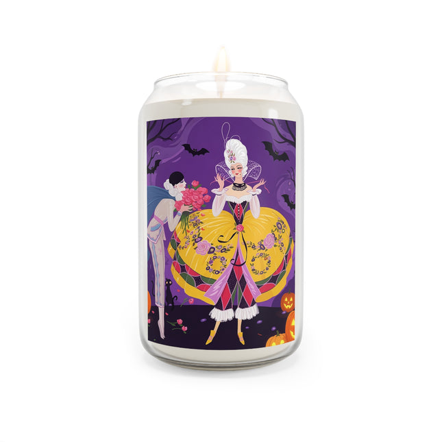 🎭🌹 The Harlequin Rose Masquerade Scented Soy Candle – Theatrical Halloween Romance