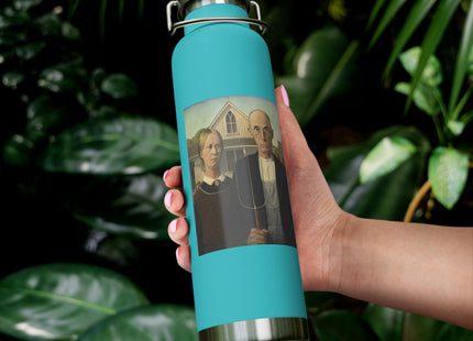 American Gothic by Grant Wood Copper Vacuum Insulated Bottle, 22oz
