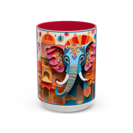 Elephant at an Autumn Festival Colorful Mugs (11oz, 15oz)