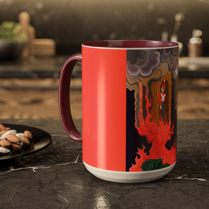 The Firebird's Awakening Colorful Mug (11oz, 15oz) – Ballet Fantasy, Mythic Fire & Art Deco Drama