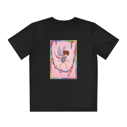 A Playful Fairy Jumps Rope Youth Competitor Tee – Magical Motion & Whimsical Joy