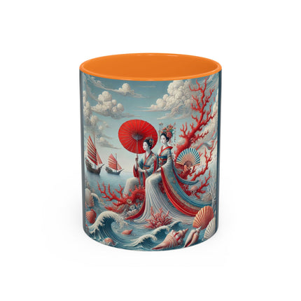 Ladies by the Quiet Sea Colorful Mugs (11oz, 15oz)