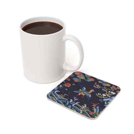 Rank Badge with Mandarin Cork Back Coaster