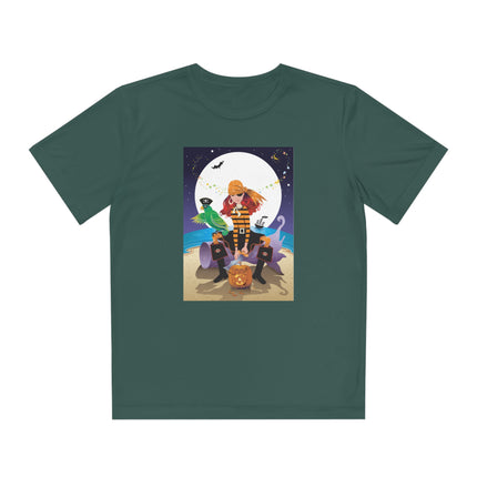 Moonlit Pirate Halloween Youth Competitor Tee