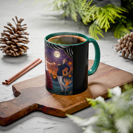 🏹🎃 Cupid's Arrow At Pumpkin Moon Manor Colorful Mug – Romantic Halloween Charm