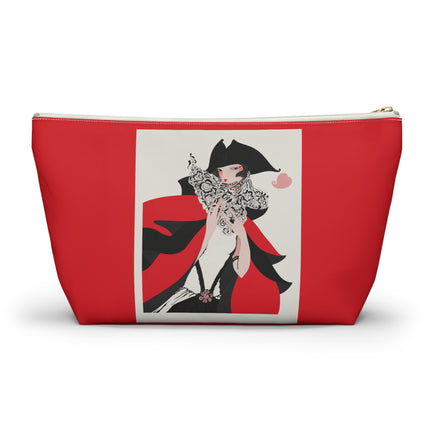 Crimson Masquerade Cosmetic Bag – Dramatic Grace & Bold Elegance