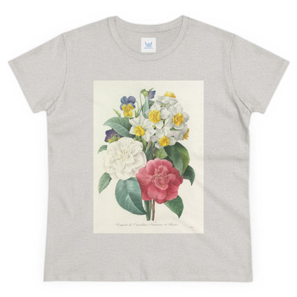 Choix des plus belles fleurs, Plate 015 by Pierre Joseph Redouté Women's Midweight Cotton Tee
