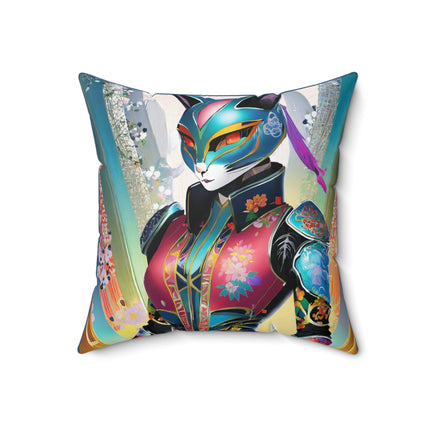 Cyberpunk Chic Spun Polyester Square Pillow