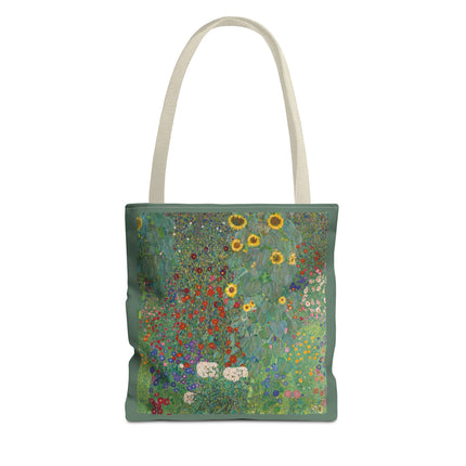 Farm Garden with Sunflowers by Gustav Klimt Tote Bag (AOP)