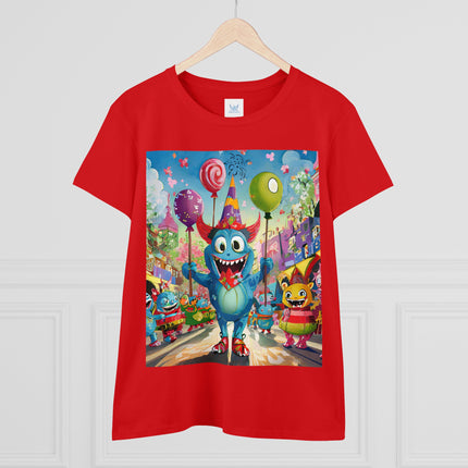 Monster Parade Madness Women's Midweight Cotton Tee