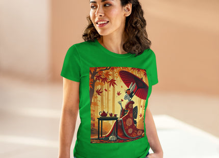 Theatrical Harvest Rabbit Women's Midweight Cotton Tee