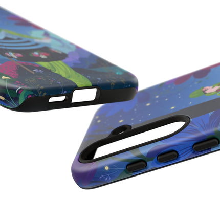 🌸🐦 The Lady Of The Midnight Bird Garden Phone Case – Art Deco Floral Fantasy