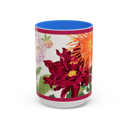 Dahlia Flower by Tanigami Kônan Colorful Mugs (11oz, 15oz)