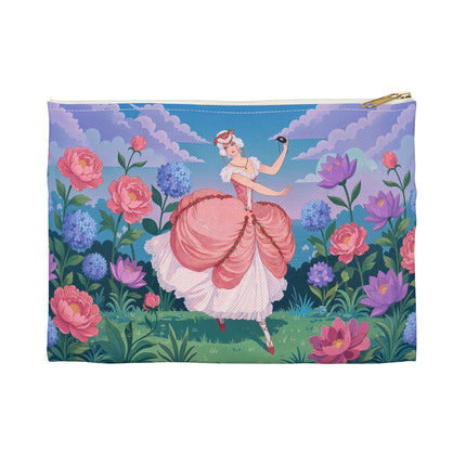 🎭🌸 The Lady Of The Secret Masquerade Accessory Pouch – Art Deco Garden Fantasy