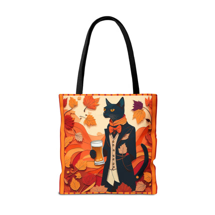 Siamese Cat at an Autumn Harvest Fair Tote Bag (AOP)