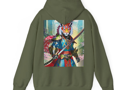 Cyberpunk Samurai Tiger – Heavy Blend™ Hooded Sweatshirt