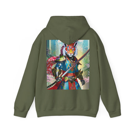 Cyberpunk Samurai Tiger – Heavy Blend™ Hooded Sweatshirt