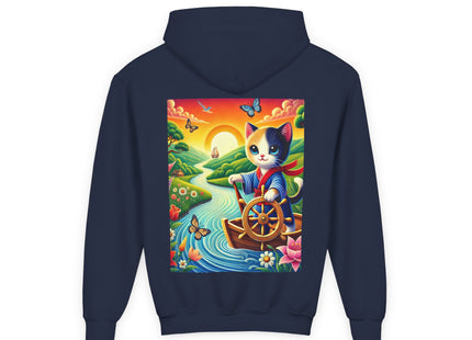 Sailor Kitten’s River Adventure Youth Heavy Blend Hooded Sweatshirt