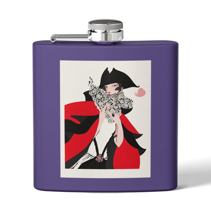 Crimson Masquerade Flask – Dramatic Grace & Bold Elegance