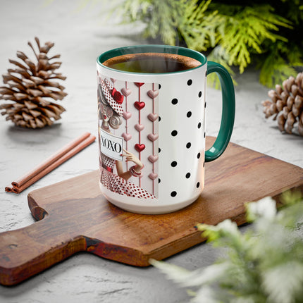 Fashionably Yours, XOXO Colorful Mugs (11oz, 15oz)