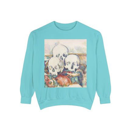 The Three Skulls by Paul Cézanne Garment-Dyed Sweatshirt