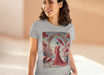 Petals, Porcelain, and Flamingos Cotton Tee