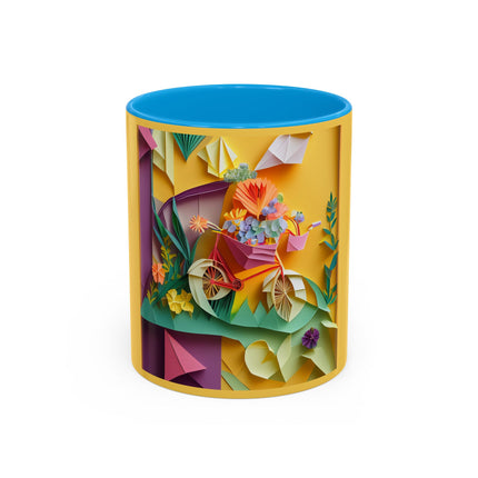 Origami Bicycle Colorful Mugs (11oz, 15oz)
