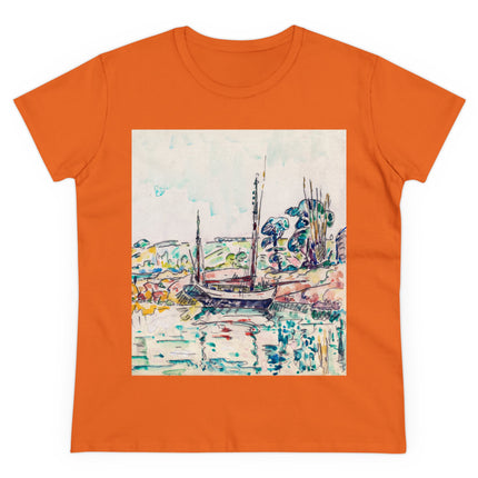 Concarneau by Paul Signac Women's Midweight Cotton Tee