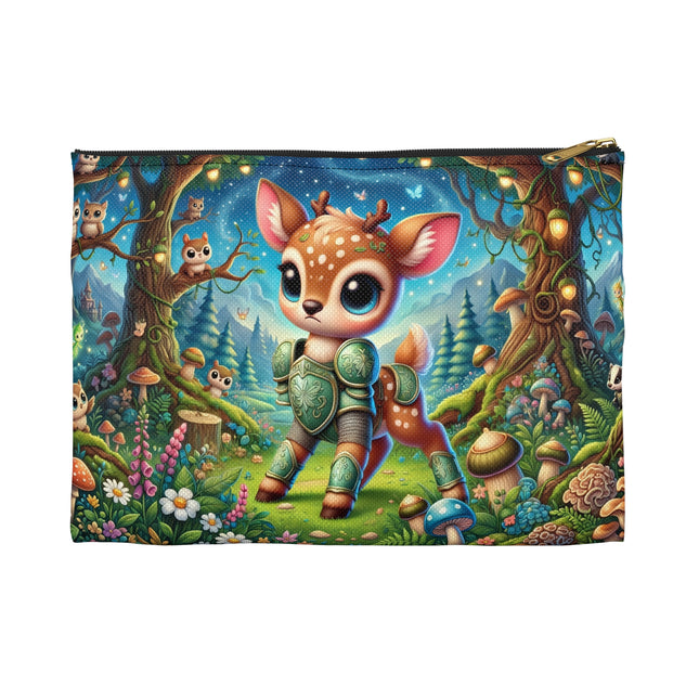 The Fawn Defender Flat Pouch – Woodland Guardian & Gentle Courage