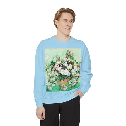 Roses by Vincent Van Gogh Unisex Garment-Dyed Sweatshirt