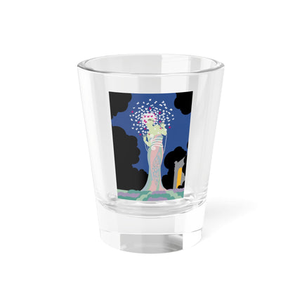 Butterfly Enchantress Shot Glass – Ethereal Art Deco Magic & Transformation