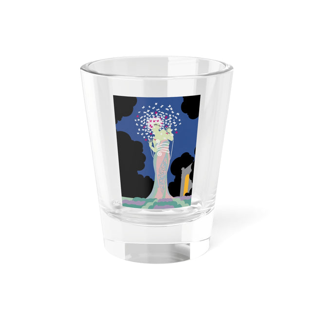Butterfly Enchantress Shot Glass – Ethereal Art Deco Magic & Transformation
