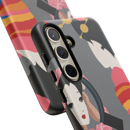 Geisha Mirror Phone Case – Elegant Reflection & Timeless Beauty