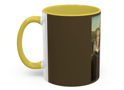 American Gothic by Grant Wood Colorful Mugs (11oz, 15oz)