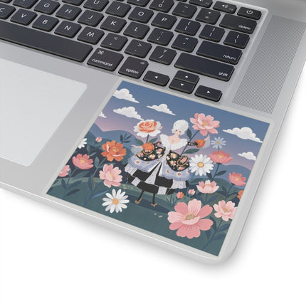 🌸🎀 The Grand Floral Promenade Kiss-Cut Stickers – Art Deco Fashion Fantasy
