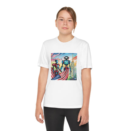 High Fashion Cyberpunk CIA Robots Youth Competitor Tee