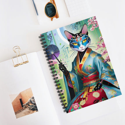Cyberpunk Geisha Spiral Notebook - Ruled Line
