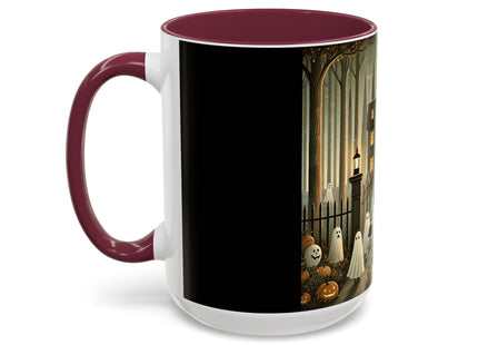 Ghostly Welcome – A Halloween Night Colorful Mugs (11oz, 15oz)