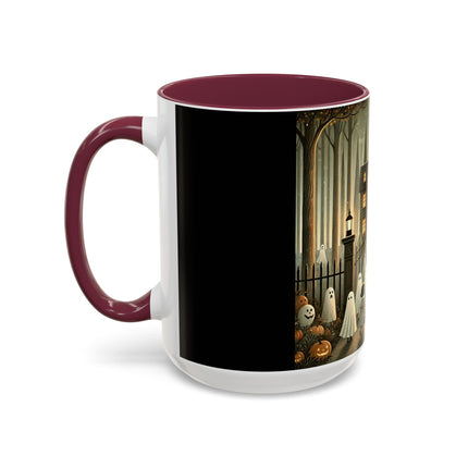 Ghostly Welcome – A Halloween Night Colorful Mugs (11oz, 15oz)