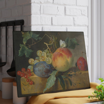Fruit Still Life by Jan Van Huysum Glass Cutting Board