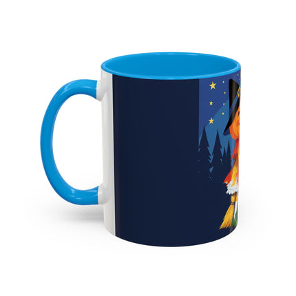 🎃🐈‍⬛ The Little Pumpkin Witch And Her Black Cat Colorful Mug – Whimsical Halloween Charm
