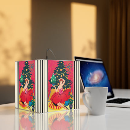 Art Deco Christmas Enchantment Light Cube Lamp