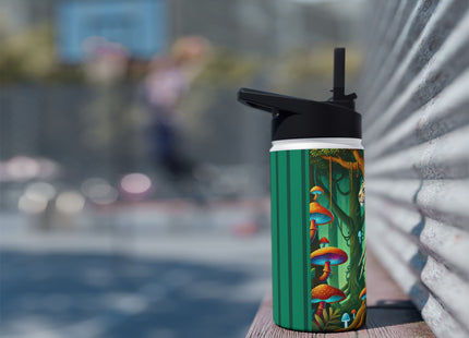 Silent Stripes Stainless Steel Water Bottle, Standard Lid