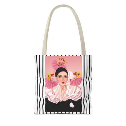 Pierrot & Fairies Dressed in Pink by Sofia Chiostri Tote Bag