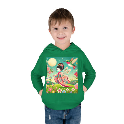 Geisha Fairy and the Hummingbird Blossom Toddler Pullover Fleece Hoodie