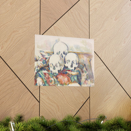 The Three Skulls by Paul Cézanne Matte Horizontal Posters
