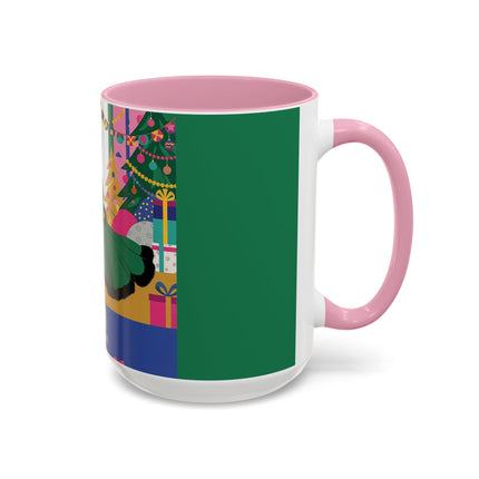 🎄🎁 The Emerald Christmas Belle Colorful Mug – Colorful Holiday Fashion Fantasy