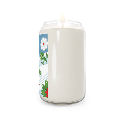 🎿❄️ The Winter Garden Skier Scented Soy Candle – Whimsical Holiday Fantasy