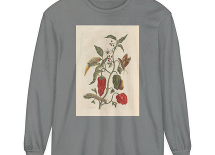 Botanical Pl.15 by Maria Sibylla Merian Garment-dyed Long Sleeve T-Shirt