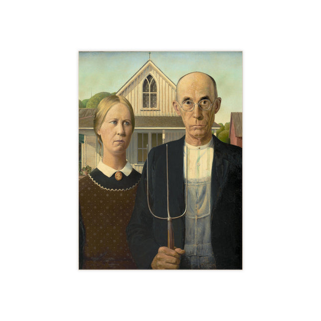 American Gothic by Grant Wood Ceramic Tile